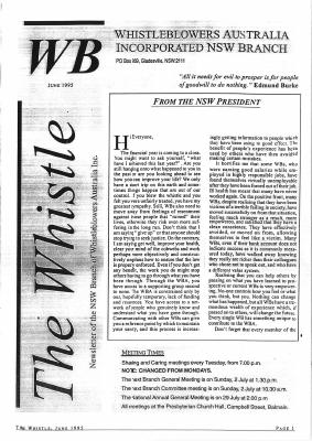 June 1995 (NSW newsletter) — first-page preview